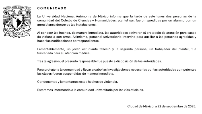 Comunicado UNAM - Foto ilustración cortesía internet