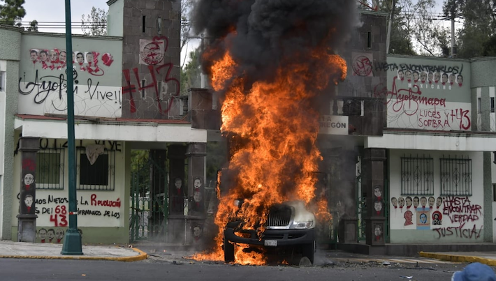 Protesta 11 años caso Ayotzinapa - Foto ilustración cortesía internet