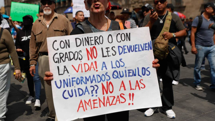 Manifestación Policías - Foto ilustración cortesía internet