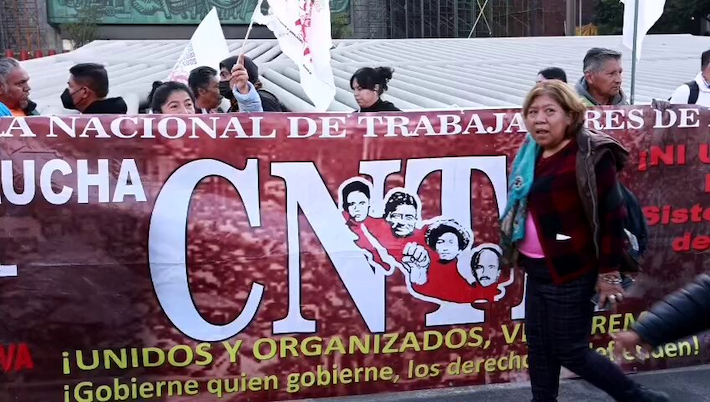 CNTE Plantón - Foto ilustración cortesía internet