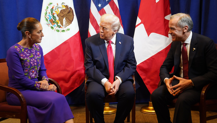 Sheinbaum - Trump - Carney - Foto ilustración cortesía internet